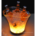 LED large plastic ice bucket for beer wine champagne